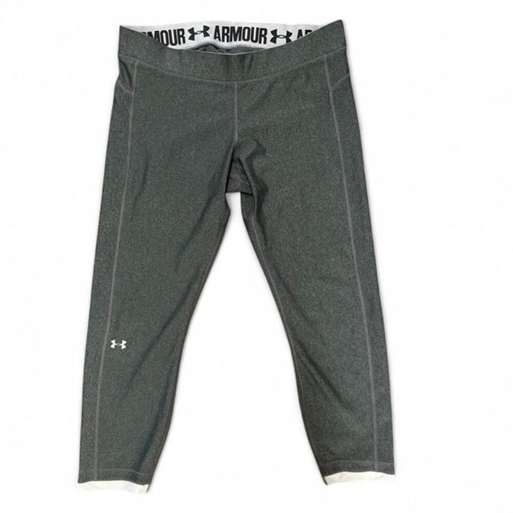 Under Armour Women's Gray Athletic workout crop ankle Leggings Women's Size XL